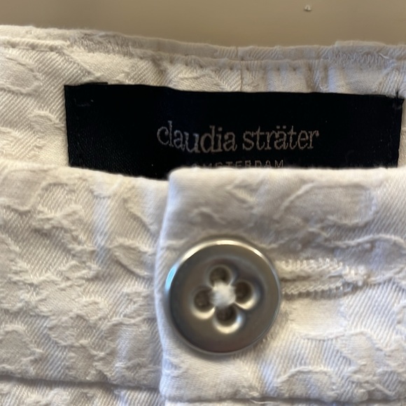Claudia Strater Amsterdam White Printed Slacks - Picture 2 of 8